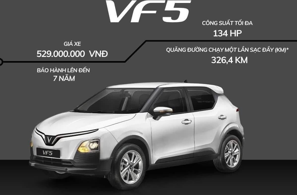 Giá xe VF5 tháng 8/2025